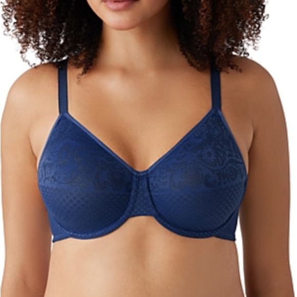 Wacoal Women's Visual Effects Minimizer Bra in Bellwether Blue Size 34DD NWT - Picture 4 of 4